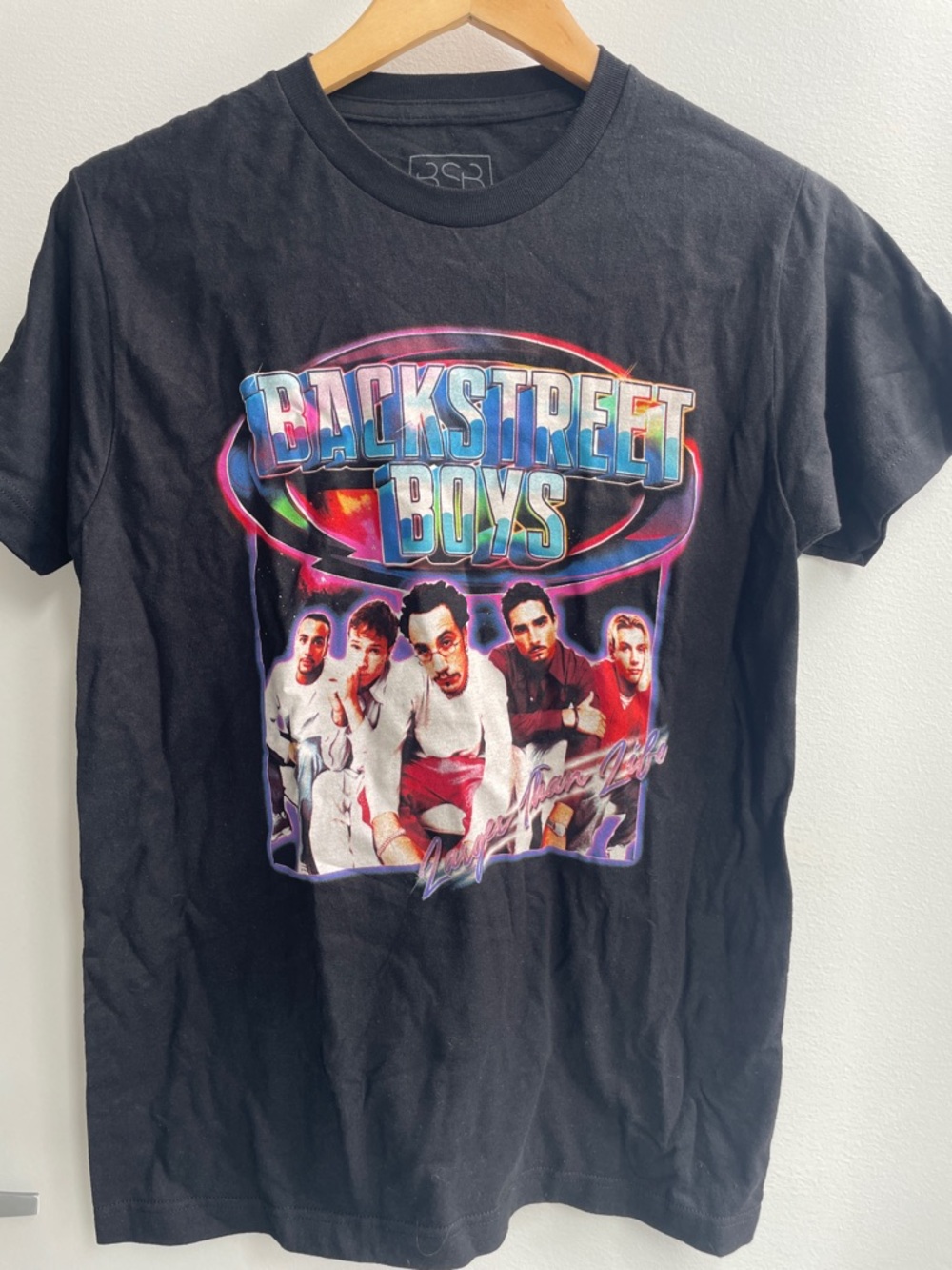 Backstreet Boys Larger Than Life Black Graphic Tee - Vintage Band Shirt